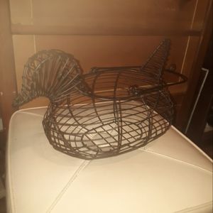 Vintage Chicken Wired Egg Basket